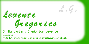 levente gregorics business card